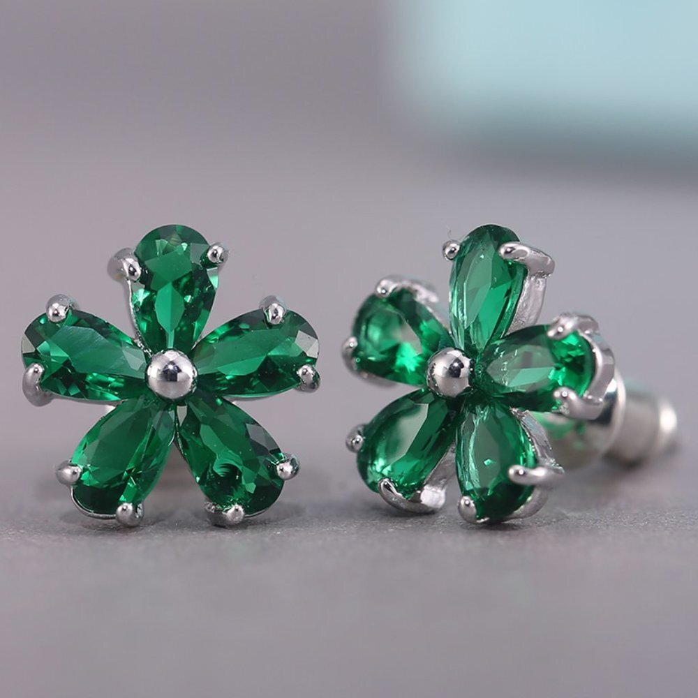 🎁Beautiful Tiny Plum Blossom Zircon Dainty Stud Earrings for Women,UNVN12460